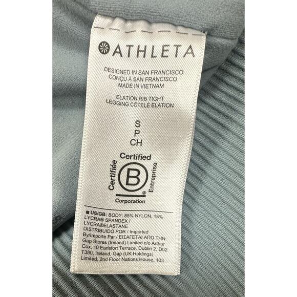 Athleta Elation Rib Tight fitted high rise Size Small Green - Picture 4 of 6